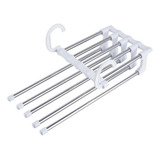 Cabide Inox C 5 Divisorias Organizador Multifuncional 2 Pçs