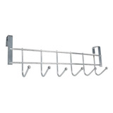 Cabide Para Porta De Armário Cromado Com 6 Ganchos