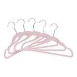 Cabide Veludo Infantil Bebê Enxoval Kit C 20 Slim Buba Rosa