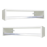 Cabideiro Arara De Parede Closet Madeira Mdf Kit 2 Pçs 60cm