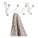 Cabideiro Cabide Porta 8 Ganchos Suporte Parede Cor Branco