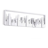 Cabideiro De Parede 5 Ganchos Skyline   Branco   Umbra