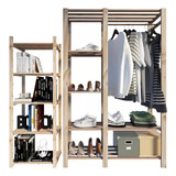 Cabideiro Duplo Roupas Closet Loja Kit Organizador Vitrine
