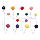 Cabideiro Eames Hang It All Design Preto E Colorido