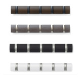 Cabideiro Parede Madeira Metal Moderno 5 Ganchos Flip Umbra