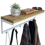 Cabideiro Strassis Design SD 5005 Metal E Madeira Cor Branco