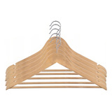 Cabides D Home Cabide De Madeira Marfim Com Verniz Kit De 24 Unidades Cor Natural