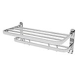 Cabilock 1 Unidade Toalheiro De Banheiro Rack De Armazenamento De Banheiro Suporte De Prateleira De Cozinha Toalheiro De Canto Toalheiro De Hotel Aço Inoxidável Afundar Tapeçaria