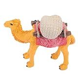 Cabilock Camelo Mini Simulação Decoração Brinquedos Animal Escultura De Camelo Figura De Camelo De Jardim Brinquedo De Camelo Miniatura Decorar Decorações Estátua Modelo Resina Sintética