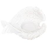 Cabilock Castiçal Anjo Alado Decoração De Mesa De Jantar Decoração Vintage Decoração De Velas De Mesa Porta Velas Em Memória Natal Delicado Banquete Aromaterapia Resina Branco
