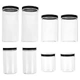 Cabilock Pote Cafe Acucar 8Pcs Frascos De Especiarias Airtight Tampas De De Alimentos Para Doces De A úcar Do Nozes Mel De Armazenamento 20X10x10cm Pote De Pote Macarrão