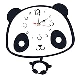 Cabilock Relógio Panda Relógio Decorativo Pendurado Relógios De Animais Panda Relógios De Parede Mudos Relógio De Mesa Panda Relógio Mudo Relógio Carrilhão Modelagem Abdômen Escritório