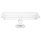 Cabilock Suporte De Bolo Com Pés De Doces Bandeja De Vidro Bandeja De Servir Lanches Pratos De Armazenamento De Frutas Para Lanches Para Sala De Estar Casamento Aniversário Mais Seguro Para