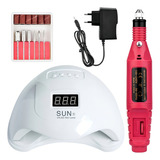 Cabine Estufa Sun 5 Led Uv Lixadeira Elétrica De Unha Gel Cor Branco