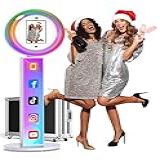 Cabine Fotográfica Portátil Para IPads De 10 2 A 13 Polegadas Com Controle De Voz 55 88 Cm RGB Luz De Preenchimento De Cabine Fotográfica Com Logotipo Personalizado Suporte De Selfie Para Halloween E