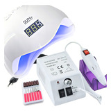Cabine Led Uv Sun 5 48w Lixadeira Elétrica M2000 Bivolt Cor sun 5 Branca Lixa Branca Voltagem 110v 220v