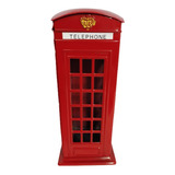Cabine Telefonica Miniatura Londres 14cm Cofre
