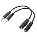 Cable Matters Kit De Adaptador De Fone De Ouvido De 2 5 Mm E 3 5 Mm Adaptador De 2 5 Mm A 3 5 Mm E Adaptador De 3 5 Mm A 2 5 Mm Em Preto 10 Cm