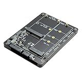 Cablecc 2 Em 1 Combo M-2 Ngff B-Key - Msata Ssd Para Sata 3-0 Adaptador Conversor Case Enclosure