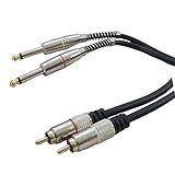 CABO 2 RCA - 2 P10 MONO DOURADO 1-8 MTS