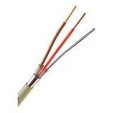 Cabo 26awg 2 Vias Manga Blindado Aluminio Dreno Bege 80mt
