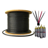 Cabo 5 Vias Para Rack Móvel 4 Plugs 10 Metros Rca 6mm