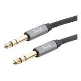 Cabo 50cm P10 Stereo 6 35mm P10 Stereo 6 35mm 0 5m Trs Dj Audio Profissional Monitores Ativos
