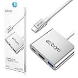 Cabo Adaptador 3 Em 1 Conversor USB Tipo-C Para HDMI - USB 3-0 - Tipo C Exbom U3V-A3N1