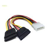 Cabo Adaptador 4 Pinos Molex Para Sata Fonte 2 Saídas