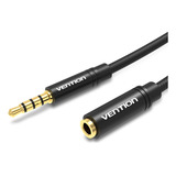Cabo Adaptador Auxiliar 3 5 Mm Fêmea Para Macho Do 1 Jack Fêmea Em 1 Jack 3 5 Mm Macho Vention Bhbbh Negro Do 2m
