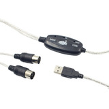 Cabo Adaptador Conversor Audio Midi Interface Usb Suporte