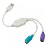 Cabo Adaptador Conversor Usb P 2 Portas Ps2 Teclado Mouse E