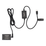 Cabo Adaptador De Alimentação Dummy Canon Lp e12 Para Tipo C
