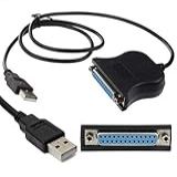 Cabo Adaptador De Impressora Paralela Usb Para Db25 Femea