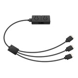 Cabo Adaptador De Ventilador 10cm Pwm Case Fan Splitter Fio