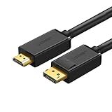 Cabo Adaptador De Vídeo DisplayPort Macho Para Hdmi Macho 1 Metro Preto Conectores Banhado A Ouro Resolução 4K 30Hz Conexão Plug And Play Ampla Compatibilidade MPOWER