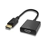 Cabo Adaptador Displayport Para Hdmi Conversor Vídeo Ultra HD 1080p Entrada Displayport DP Macho E Saída HDMI Fêmea Vídeo E Áudio Monitor Projetor Gamers