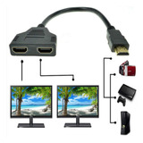 Cabo Adaptador Divisor Hdmi Macho Para Hdmi Duplo Fêmea De