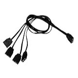CABO ADAPTADOR DIVISOR HUB RGB 5V 3PINOS PARA 4 SAIDA 3 PINOS 50CM DEX