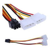 Cabo Adaptador Dual Molex P Pci e 6 Pinos Placa De Vídeo