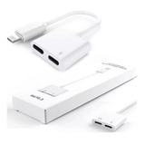 Cabo Adaptador Duplo Fone E Carregador Compativel C iPhone