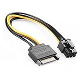 Cabo Adaptador Energia Alimentação Sata Macho Para PCI E PCI Express 6 Pinos Placa De Vídeo GPU