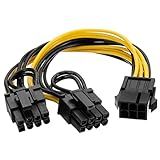 Cabo Adaptador Energia Placa De Vídeo 6 Pinos Para Dual 8 Pinos 6 2 Pinos PCI E PCI Express Extensor Divisor Conector Splitter Y GPU Mineração Riser