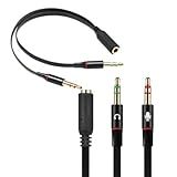 Cabo Adaptador Fone Microfone Pino P2 Macho X P3 Fêmea
