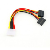 Cabo Adaptador Fonte 2x Sata Fêmea Molex Macho 4 Pinos