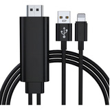 Cabo Adaptador Hdmi 4k Hdtv Para iPhone Ios Com Usb 1080p 2m
