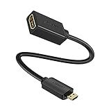 Cabo Adaptador Micro Hdmi U Green Macho Para Hdmi Fêmea 22cm De Comprimento Blindagem Tripla Suporta Resolução Até 4k Conectores Banhado A Ouro No Brasil