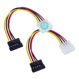 Cabo Adaptador Molex Ide Para Sata Energia Kit Com 2