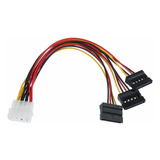 Cabo Adaptador Molex P 3x Sata Energia Alimentação Fonte Pc