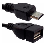 Cabo Adaptador Otg Micro Usb V8 X Usb Fêmea Tablet Celular